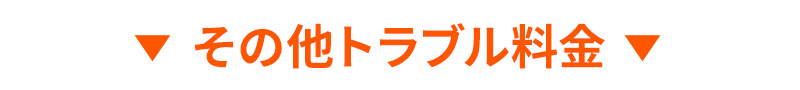 その他トラブル料金